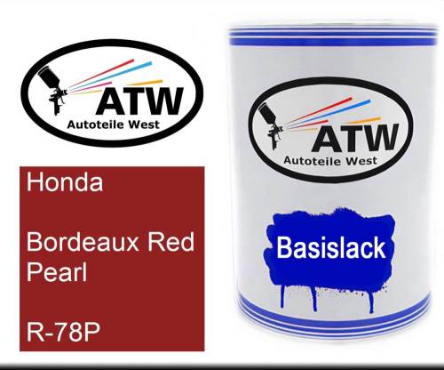 Honda, Bordeaux Red Pearl, R-78P: 500ml Lackdose, von ATW Autoteile West.